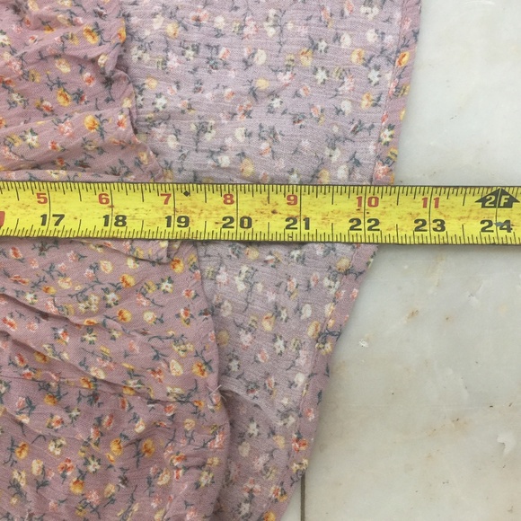 Hippie Rose Womens Sz/L Crinkle Peasant Boho Top - Picture 4 of 7